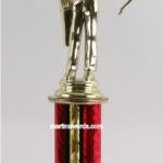 Red Single Column Male Archer Trophy 1