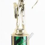 Green Single Column Male Archer Trophy 1