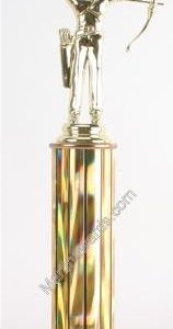 Gold Single Column Male Archer Trophy