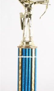 Blue Single Column Male Archer Trophy