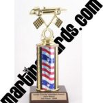 Red/White/Blue Single Column Pinewood Derby Car Trophy 1