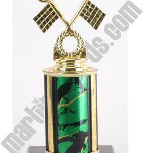 Green Single Column Pinewood Derby Car Trophy