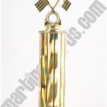 Gold Single Column Pinewood Derby Car Trophy 1
