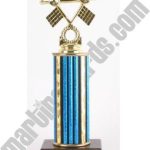 Blue Single Column Pinewood Derby Car Trophy 1