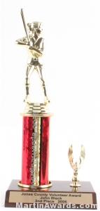 Red Single Column Female Softball With 1 Eagle Trophy 1