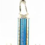 Blue Single Column Female Softball With 2 Eagle Trophy 1
