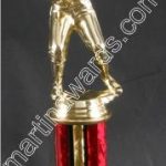 Red Single Column Baseball/Softball Trophy 1