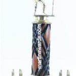 Wood Single Column Male T-Ball With 2 Eagles Trophy 1