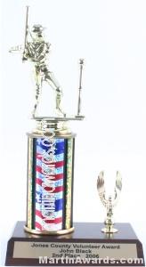 Red/White/Blue Single Column Male T-Ball With 1 Eagle Trophy