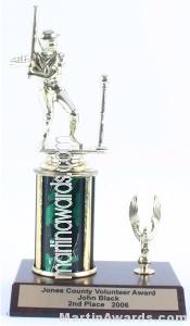 Green Single Column Male T-Ball With 1 Eagle Trophy