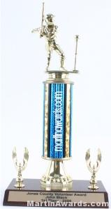 Blue Single Column Male T-Ball With 2 Eagle Trophy