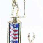 Red/White/Blue Single Column Female T-Ball With 1 Eagle Trophy 1
