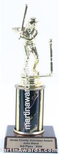 Black Single Column Female T-Ball Trophy