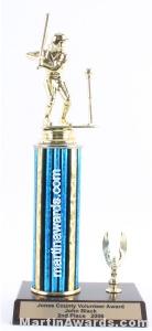 Blue Single Column Female T-Ball With 1 Eagle Trophy