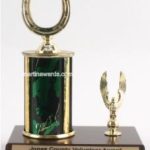 Green Single Column Horseshoe With 1 Eagle Trophy 1