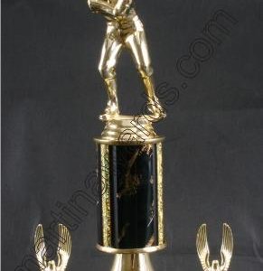 Black Single Column Male Baseball/Softball With 2 Eagles Trophy