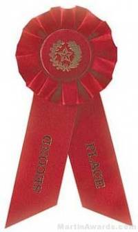 Rosette, 8.5", Second Place Ribbons