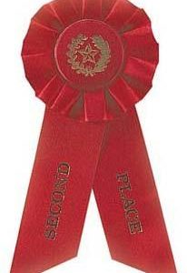 Rosette, 8.5", Second Place Ribbons