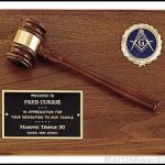 Plaque – Wood Gavel On Walnut Plaques with Activity Insert 1