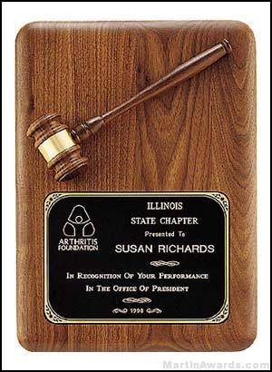 Law and Order Gavel Plaque
