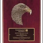 Plaque – Piano-Finish Plaques with Sculptured Antique Bronze Eagle 1