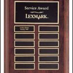Plaque – Cherry Finish Perpetual Plaques with 12 Brass Plates 1