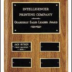 Plaque – American Walnut Perpetual Plaque for Quarterly Awards 1