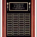 Plaque – Solid Walnut Frame Perpetual Plaque with Black Brass Plates 1