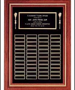 Plaque - Solid Walnut Frame Perpetual Plaque with Black Brass Plates