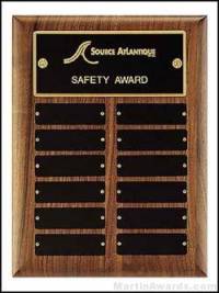 Plaque - Perpetual Award with Black Brass Plates