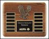 Plaque - Walnut Stained Perpetual Plaques with Antique Bronze Cast Eagle