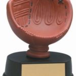 (Holds Softball) Softball Glove Gold Resin Trophy 1