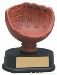 (Holds Softball) Softball Glove Gold Resin Trophy