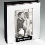 Polished Silver Aluminum Photo Album with 50 Sleeves 1