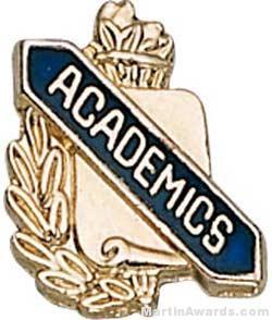 3/8" Academics Scholastic Award Pin