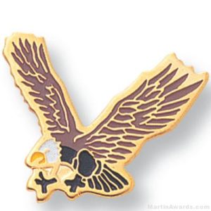Eagle Mascot Lapel Pin