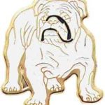 7/8″ Enameled Bull Dog Mascot Pin 1