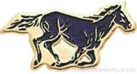 13/16" Enameled Mustang Mascot Pin