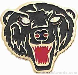 7/8" Enameled Bear Mascot Pin