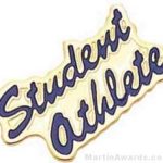 15/16″ Etched Soft Enamel Student Athlete Chenille Letter Pin 1