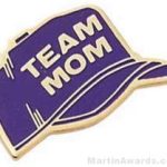 7/8″ Etched Soft Enamel Team Mom Chenille Letter Pin 1
