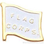 1 5/8″ Etched Soft Enamel Flag Corps Chenille Letter Pin 1