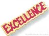 1 1/16" Etched Soft Enamel Excellence Chenille Letter Pin