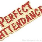 1 1/8″ Etched Soft Enamel Perfect Attendance Chenille Letter Pin 1