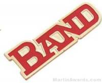 1 1/8" Etched Soft Enamel Band Chenille Letter Pin