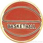 7/8″ Etched Soft Enamel Basketball Chenille Letter Pin 1