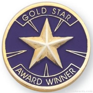 Gold Star Award Lapel Pin