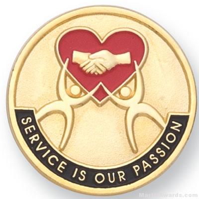 Service Is Our Passion Lapel Pin
