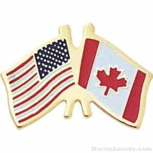 Canadian American Flag Pins