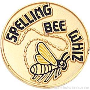 Spelling Bee Whiz Round Enamel Lapel Pins